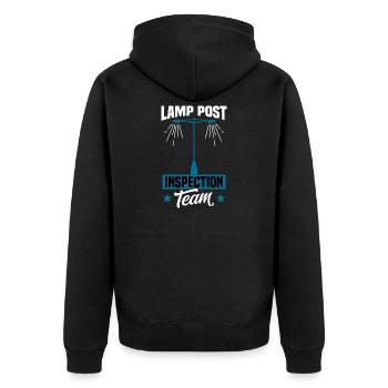 Street Light Inspection Utility Worker Art  - Unisex Premium Bio Zip Hoodie - Schwarz - Hinten - Nico (187cm)