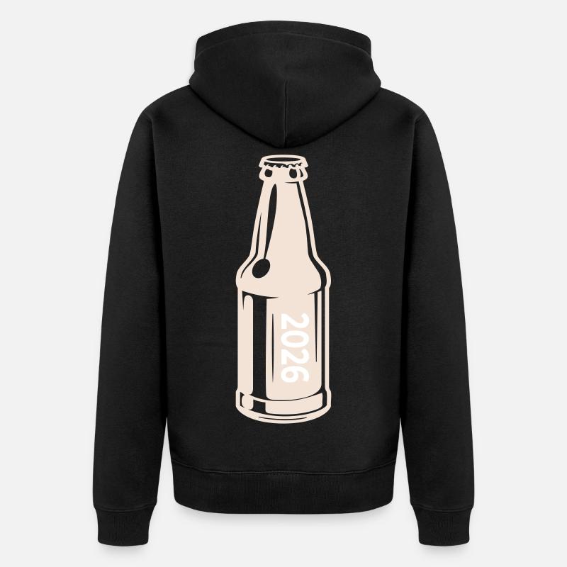 Bouteille de bière 2026 - Veste à capuche bio Premium Unisexe - noir