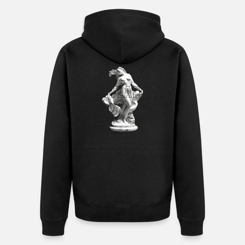 Sculpture en marbre : Danse - Veste à capuche bio Premium Unisexe - noir
