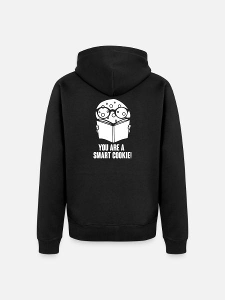 Cookie Plätzchen Keks - Unisex Premium Bio Zip Hoodie - Schwarz