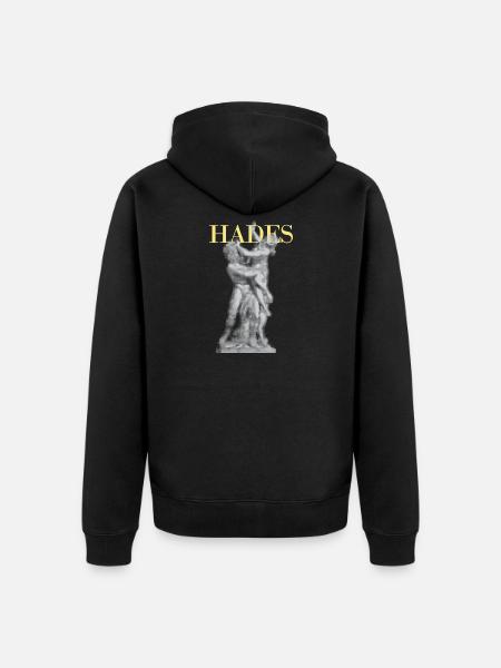 Hades-Halbton-Statue - Unisex Premium Bio Zip Hoodie - Schwarz