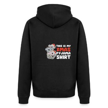 Koala Arbre de Noël Pyjama de Noël - Veste à capuche bio Premium Unisexe - noir - Dos - Nico (187cm)