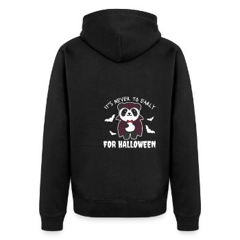 Panda il n’est jamais trop tôt pour le vampire d’Halloween - Veste à capuche bio Premium Unisexe - noir - Dos - Nico (187cm)
