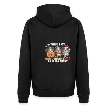 Hallothanksmas Chemise de pyjama Berger Australien - Veste à capuche bio Premium Unisexe - noir - Dos - Nico (187cm)