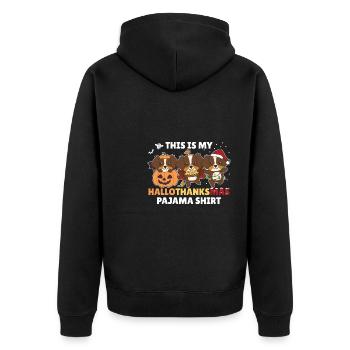 Hallothanksmas Chemise de pyjama Berger Australien - Veste à capuche bio Premium Unisexe - noir - Dos - Nico (187cm)