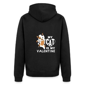 Mon chat est mon chat mignon de la Saint-Valentin pour la Saint-Valentin - Veste à capuche bio Premium Unisexe - noir - Dos - Nico (187cm)