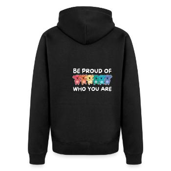 Drapeau arc-en-ciel Gay Pride LGBTQ Koala - Veste à capuche bio Premium Unisexe - noir - Dos - Nico (187cm)