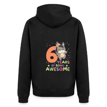 Âne pour les enfants de 6 ans - Veste à capuche bio Premium Unisexe - noir - Dos - Nico (187cm)