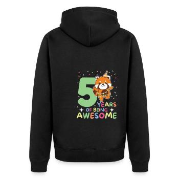 Panda roux pour les enfants de 5 ans - Veste à capuche bio Premium Unisexe - noir - Dos - Nico (187cm)