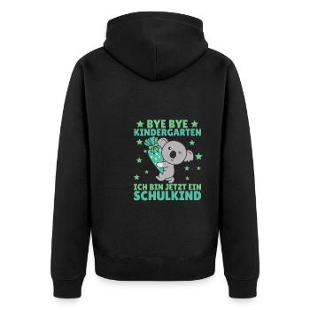 bye bye kindergarten Je suis écolier maintenant - Veste à capuche bio Premium Unisexe - noir - Dos - Nico (187cm)