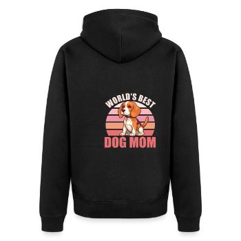 Les meilleurs chiens du monde Maman Mignon Beagle - Veste à capuche bio Premium Unisexe - noir - Dos - Nico (187cm)