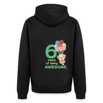 Labrador pour les enfants de 6 ans - Veste à capuche bio Premium Unisexe - noir - Dos - Nico (187cm)