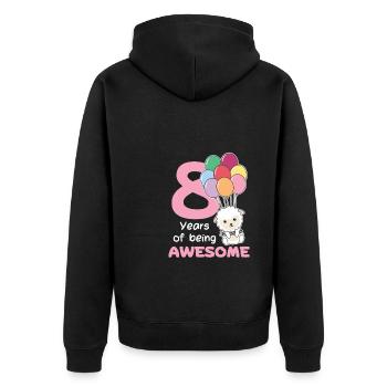 Moutons pour les enfants de 8 ans de huit ans - Veste à capuche bio Premium Unisexe - noir - Dos - Nico (187cm)