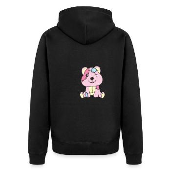 Kawaii Gothique Quokka Pastel Goth - Veste à capuche bio Premium Unisexe - noir - Dos - Nico (187cm)
