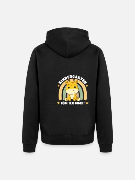 Kindergarten Ich Komme! - Unisex Premium Bio Zip Hoodie - Schwarz