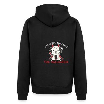 Dalmatiens il n’est jamais trop tôt pour les diables d’Halloween - Veste à capuche bio Premium Unisexe - noir - Dos - Nico (187cm)