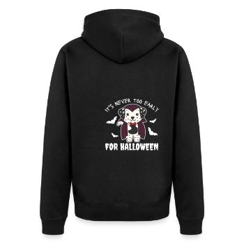 Dalmatiens il n’est jamais trop tôt pour Halloween vampire - Veste à capuche bio Premium Unisexe - noir - Dos - Nico (187cm)