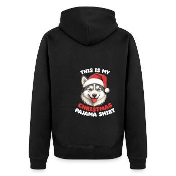 Husky Noël Pyjamas Chiens - Veste à capuche bio Premium Unisexe - noir - Dos - Nico (187cm)