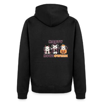 Dalmatien Happy Howloween Costume de Vampire Citrouille - Veste à capuche bio Premium Unisexe - noir - Dos - Nico (187cm)