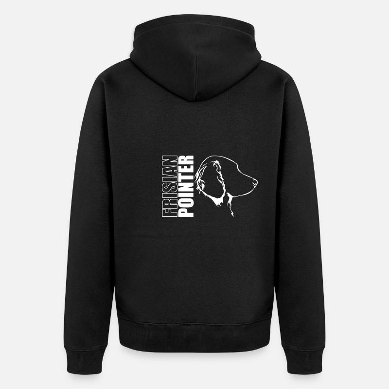 FRISIAN POINTER Profil Chiens Wilsigns - Veste à capuche bio Premium Unisexe - noir