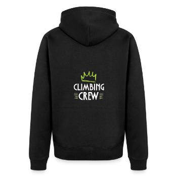 Climbing Crew - Unisex Premium Bio Zip Hoodie - Schwarz - Hinten - Nico (187cm)