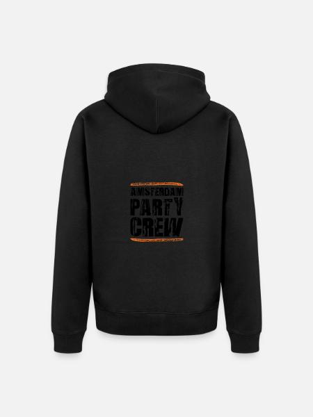 Amsterdam Party Crew - Unisex Premium Organic Zip Hoodie - black