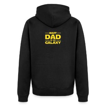 Best Dad - Unisex Premium Bio Zip Hoodie - Schwarz - Hinten - Nico (187cm)