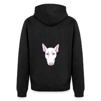 Bull terrier - Veste à capuche bio Premium Unisexe - noir - Dos - Nico (187cm)
