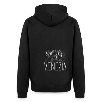 Venice Gondola Italy Venezia - Unisex Premium Organic Zip Hoodie - black - Back - Nico (187cm)