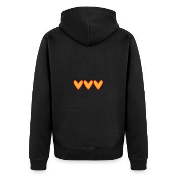 PAAR. ICH HABE GERADE GEHEIRATET. Junggesellinnenabschied. VALENTINSTAG. LIEBE. - Unisex Premium Bio Zip Hoodie - Schwarz - Hinten - Nico (187cm)