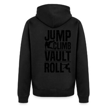 Cadeaux de Parkour - Veste à capuche bio Premium Unisexe - noir - Dos - Nico (187cm)