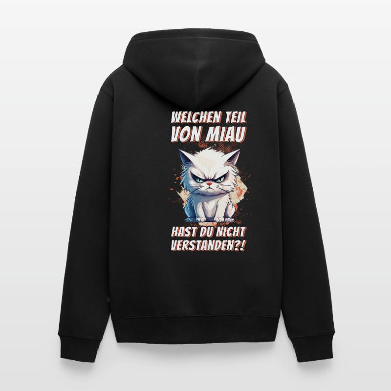 cat grumpy grumpy grumpy meow funny Unisex Premium Organic Zip Hoodie
