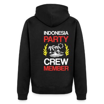 Indonésie Party Crew - Veste à capuche bio Premium Unisexe - noir - Dos - Nico (187cm)