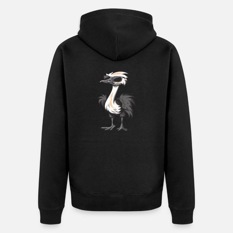 Strauß Cool Comic - Unisex Premium Bio Zip Hoodie - Schwarz
