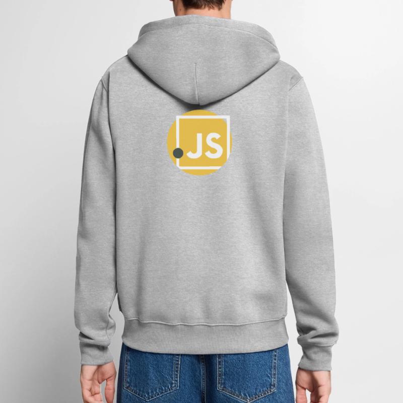 JavaScript dot JS Unisex Premium Organic Zip Hoodie