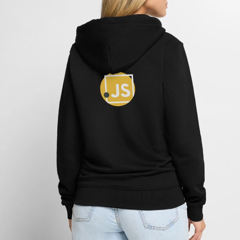 JavaScript dot JS Unisex Premium Organic Zip Hoodie