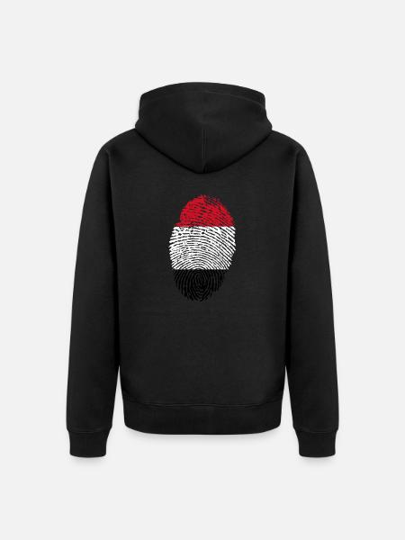 Yemen - Unisex Premium Organic Zip Hoodie - black
