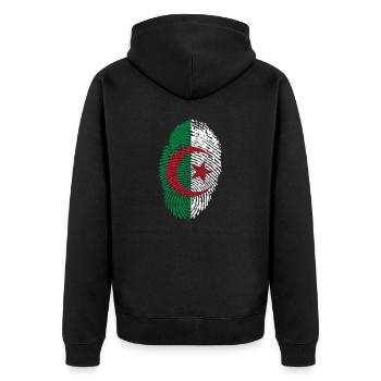 Algérie - Veste à capuche bio Premium Unisexe - noir - Dos - Nico (187cm)