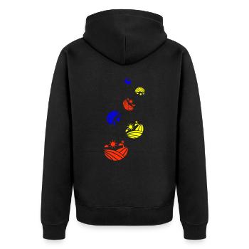 Agriculteur agricole - Veste à capuche bio Premium Unisexe - noir - Dos - Nico (187cm)