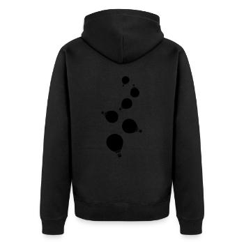 Icône de montgolfière - Veste à capuche bio Premium Unisexe - noir - Dos - Nico (187cm)