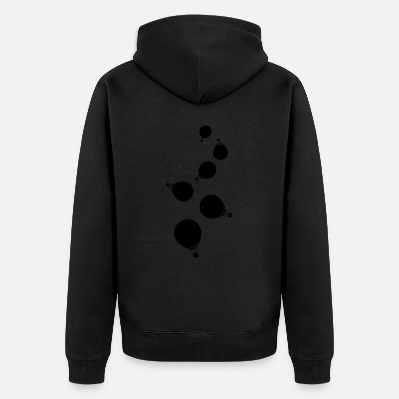 Icône de montgolfière - Veste à capuche bio Premium Unisexe - noir