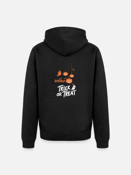 Trick or treat - Unisex Premium Bio Zip Hoodie - Schwarz