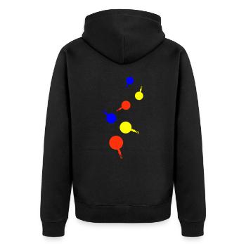 Chef de cuisine Pan - Veste à capuche bio Premium Unisexe - noir - Dos - Nico (187cm)