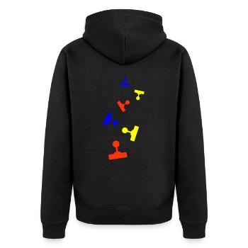 Joystick Gamer Coloré - Veste à capuche bio Premium Unisexe - noir - Dos - Nico (187cm)
