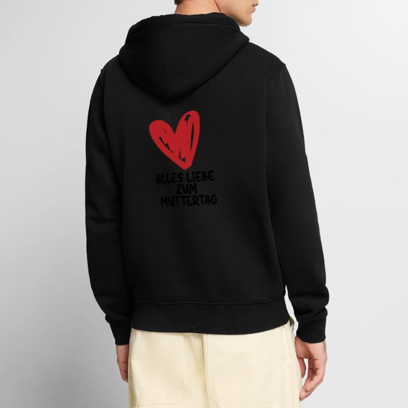 Mutter Spruch Geschenk Mama Muttertag Unisex Premium Bio Zip Hoodie