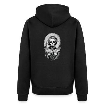 portrait d une momie 1 - Veste à capuche bio Premium Unisexe - noir - Dos - Nico (187cm)