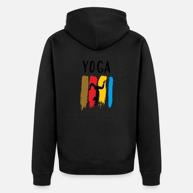 Yoga / Namaste / Fleur de lotus - Veste à capuche bio Premium Unisexe - noir