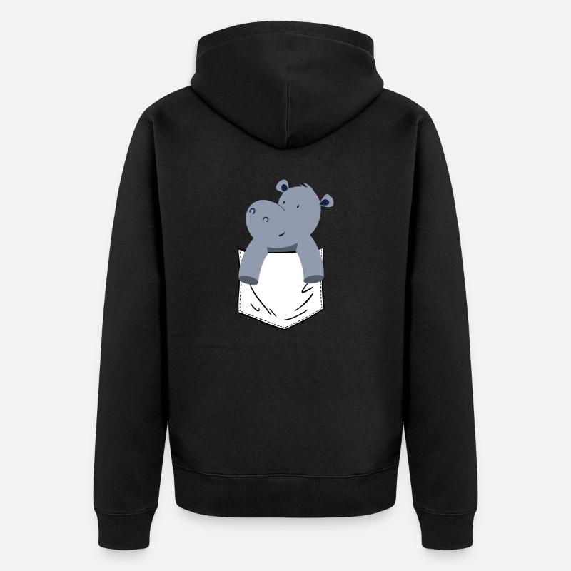 Hippopotame Hippopotame - Veste à capuche bio Premium Unisexe - noir