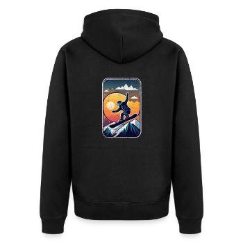 snowboard neige et ski - Veste à capuche bio Premium Unisexe - noir - Dos - Nico (187cm)