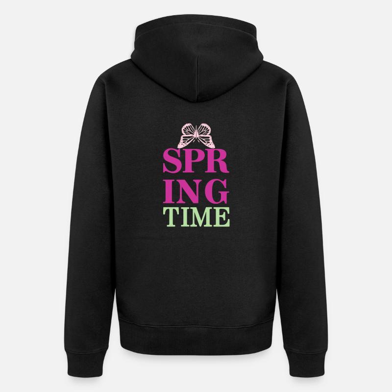 SpringTime - Le printemps est là ! - Veste à capuche bio Premium Unisexe - noir